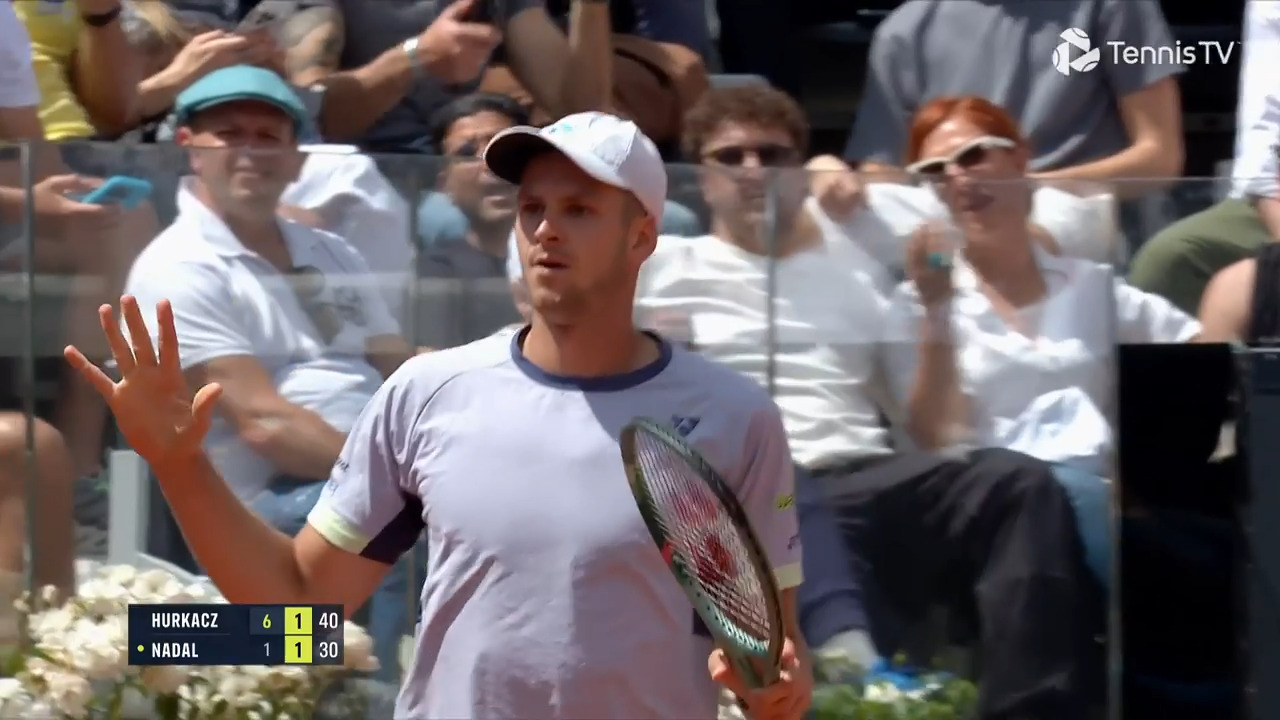 Hot Shot: Hurkacz finds way around Nadal... with net cord's help!