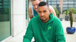 Don't Let Your Guard Down! Sock Pranks Kyrgios In Atlanta