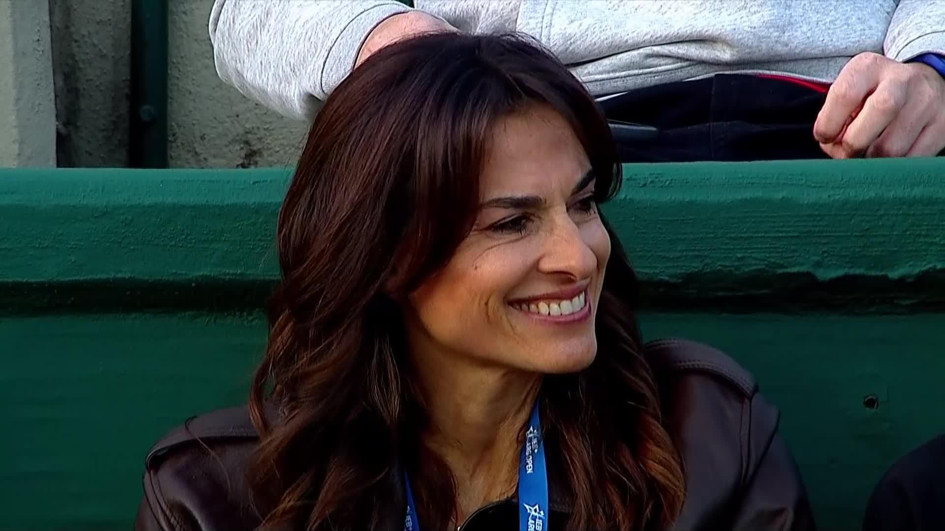 Gabriela Sabatini watches the action in Buenos Aires 2026