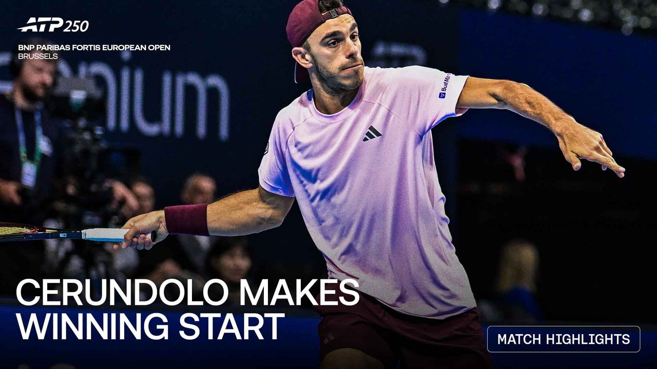 Highlights: Cerundolo fends off Damm in Brussels 2026
