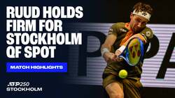 Highlights: Ruud charges past Cilic, advances to Stockholm QFs