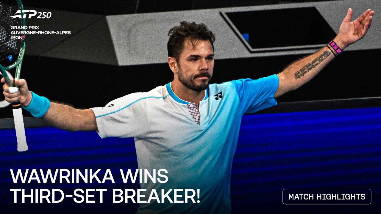 Highlights: Wawrinka converts 5th match point in Lyon thriller