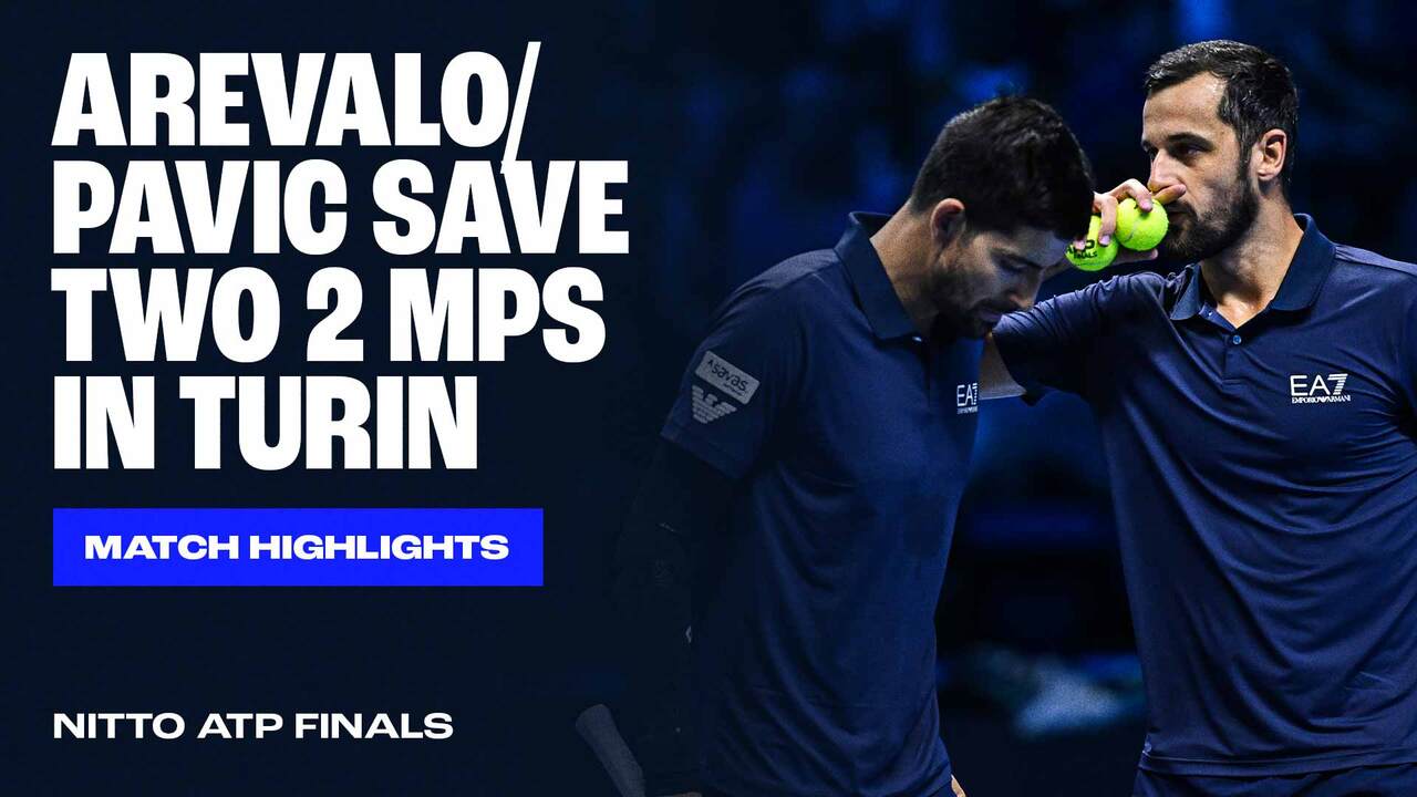 Highlights: Arevalo/Pavic save two match points in Turin doubles thriller