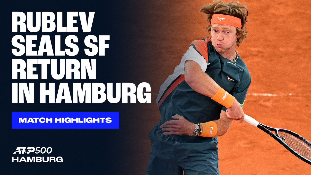 Highlights: Rublev derrotó a Darderi en una batalla en tres sets en Hamburgo
