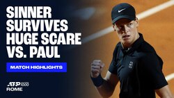 Highlights: Sinner overcomes Paul in three-set Rome SF thriller 