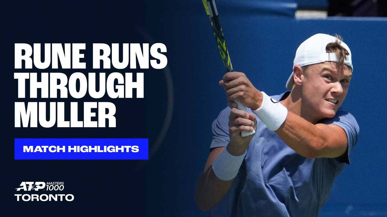 Highlights: Rune dispatches Muller, reaches Toronto R4