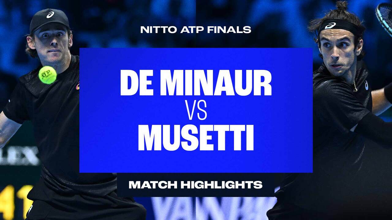 Highlights: Musetti wins three-set thriller vs. De Minaur in Turin