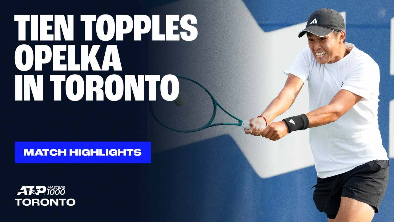 Highlights: Tien allows no openings vs. Opelka, saves all four break points faced to advance