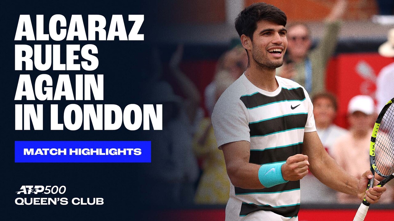 Highlights: Alcaraz overcomes Lehecka to triumph at Queen's Club