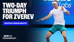 Highlights: Zverev downs Nakashima over two days in Cincinnati