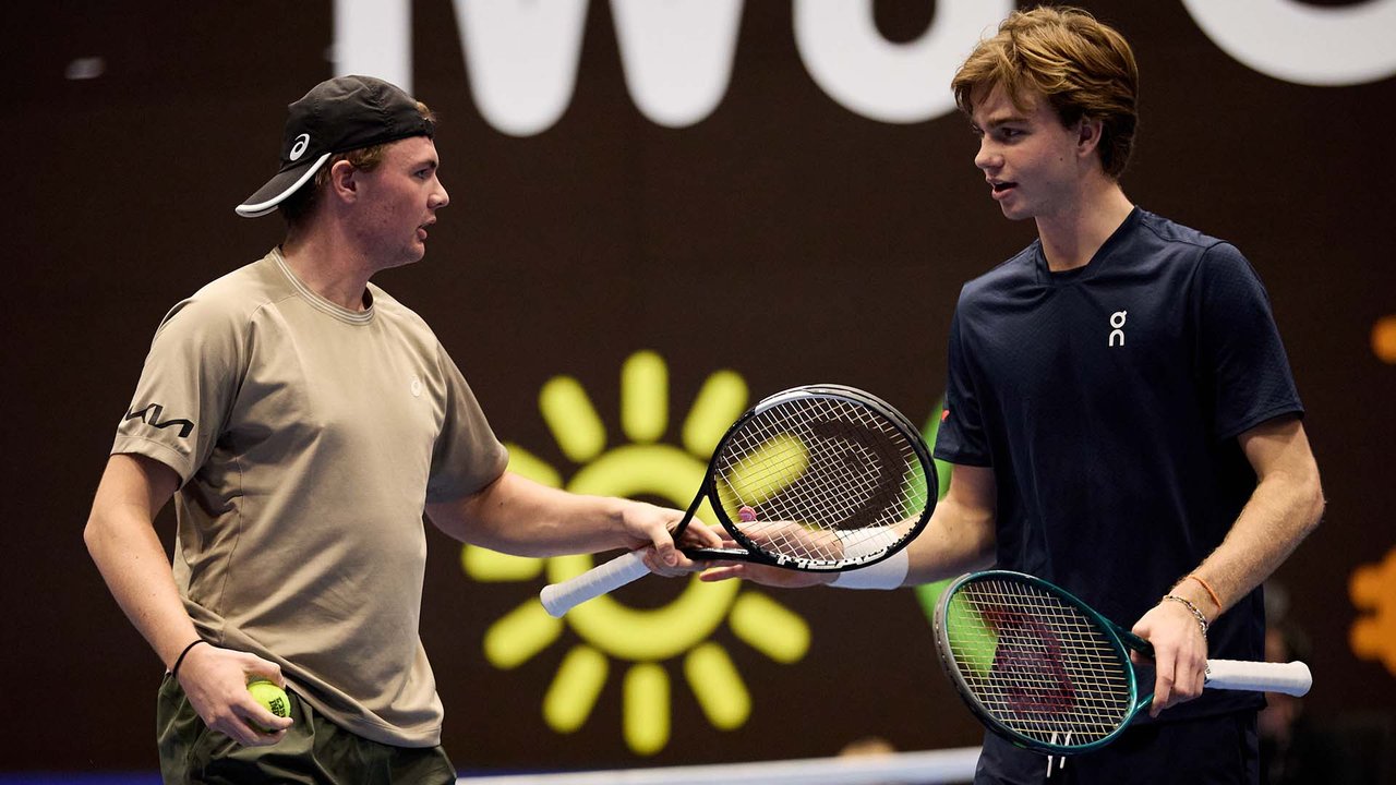 Hot Shot: Round the net from #NextGenATP Bernet in Basel doubles!
