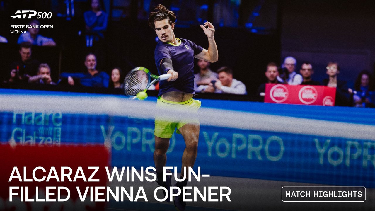 Highlights: Alcaraz overcomes Khachanov to reach Vienna 2026 R2