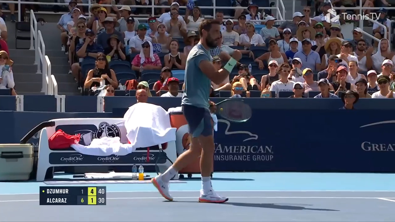 Hot Shot: Dzumhur resiste y se luce vs. Alcaraz en Cincinnati