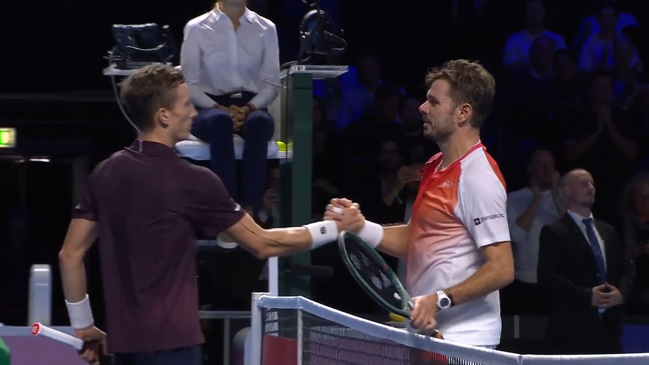 Watch the moment Wawrinka's career came to an end in Basel 2026