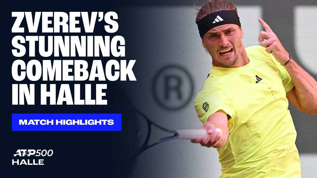 Highlights: Zverev fends off Sonego in Halle R2 thriller, earns QF spot