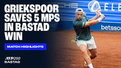 Highlights: Griekspoor saves 5 MPs in Bastad win