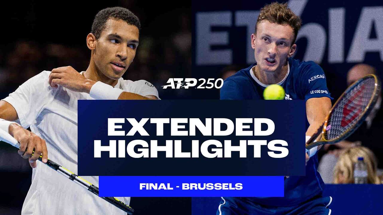 Extended Highlights: Auger-Aliassime wins three-set Brussels 2025 final vs. Lehecka