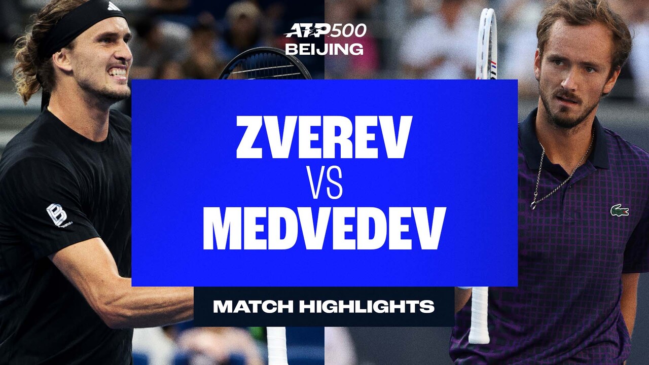 Highlights: Medvedev downs Zverev for Beijing SF three-peat
