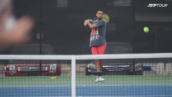 Watch Kyrgios & Raonic Working Hard In Atlanta