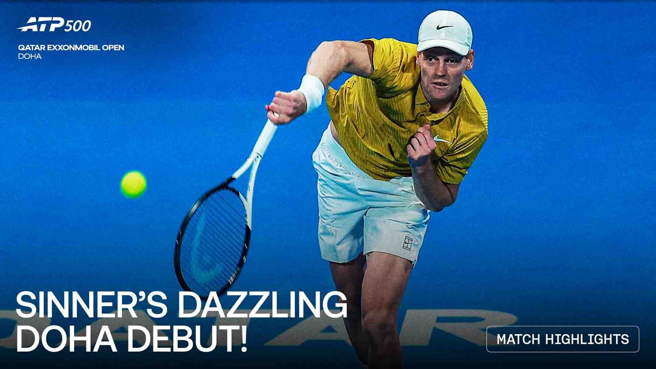 Highlights: Sinner returns to action against Machac in Doha 2026