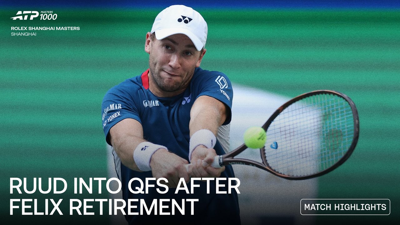 Highlights: Ruud advances after Auger-Aliassime retires due to knee injury