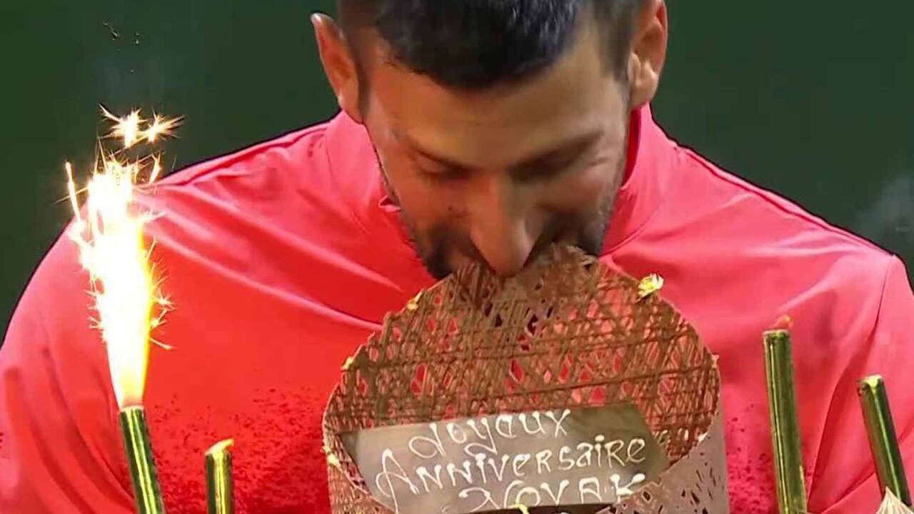 Watch Novak Djokovic celebrate his 38th birthday in Geneva