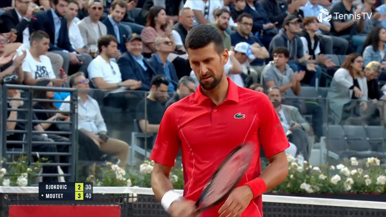 Hot Shot: Djokovic finds angled winner in Rome 2024