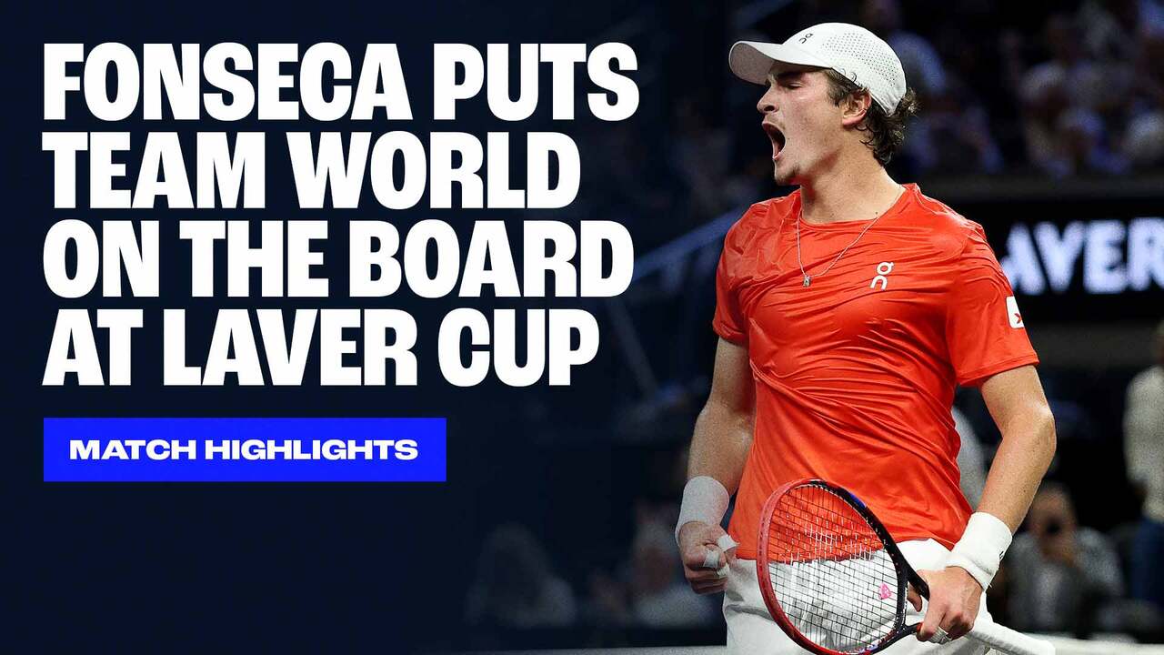Highlights: Fonseca rallies past Cobolli at Laver Cup 2025