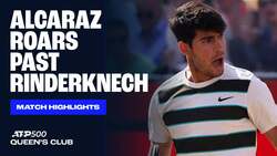 Highlights: Alcaraz knocks out Rinderknech, advances to SFs at Queen's Club 
