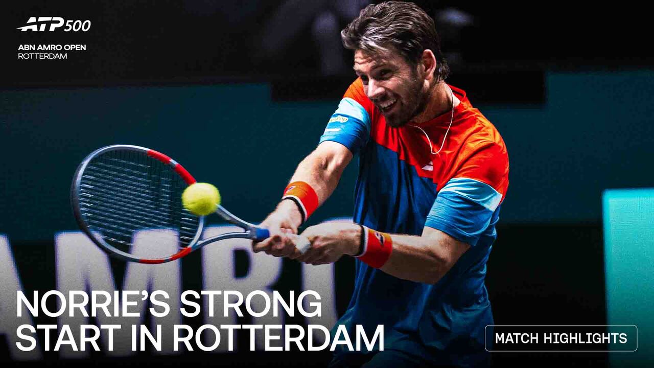 Highlights: Norrie accelerates past Bautista Agut in Rotterdam opener