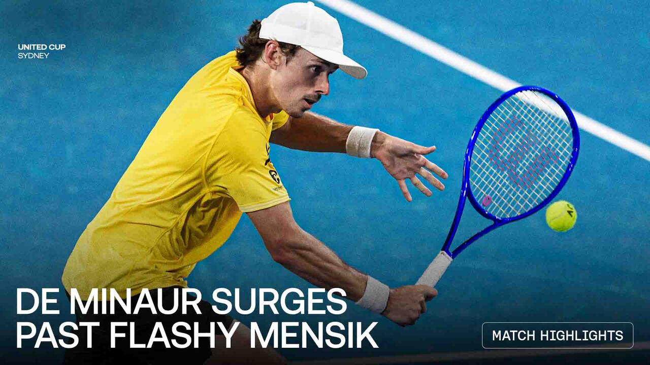 Highlights: De Minaur surges past Mensik in United Cup tie-leveller 