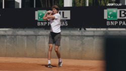 Up Close At Zverev's Practice In Rome