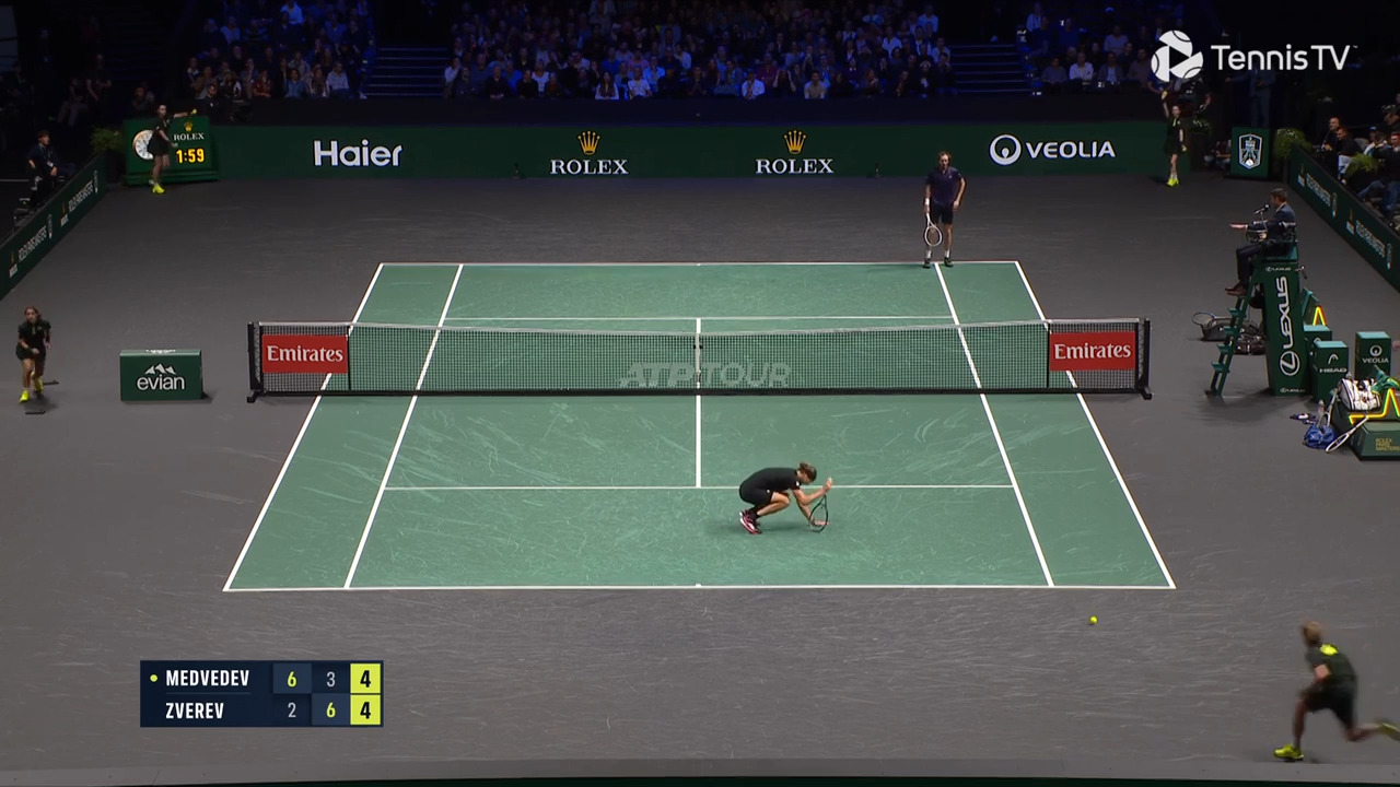 Hot Shot: Zverev in disbelief as Medvedev gets helping hand from net in Paris 2025!