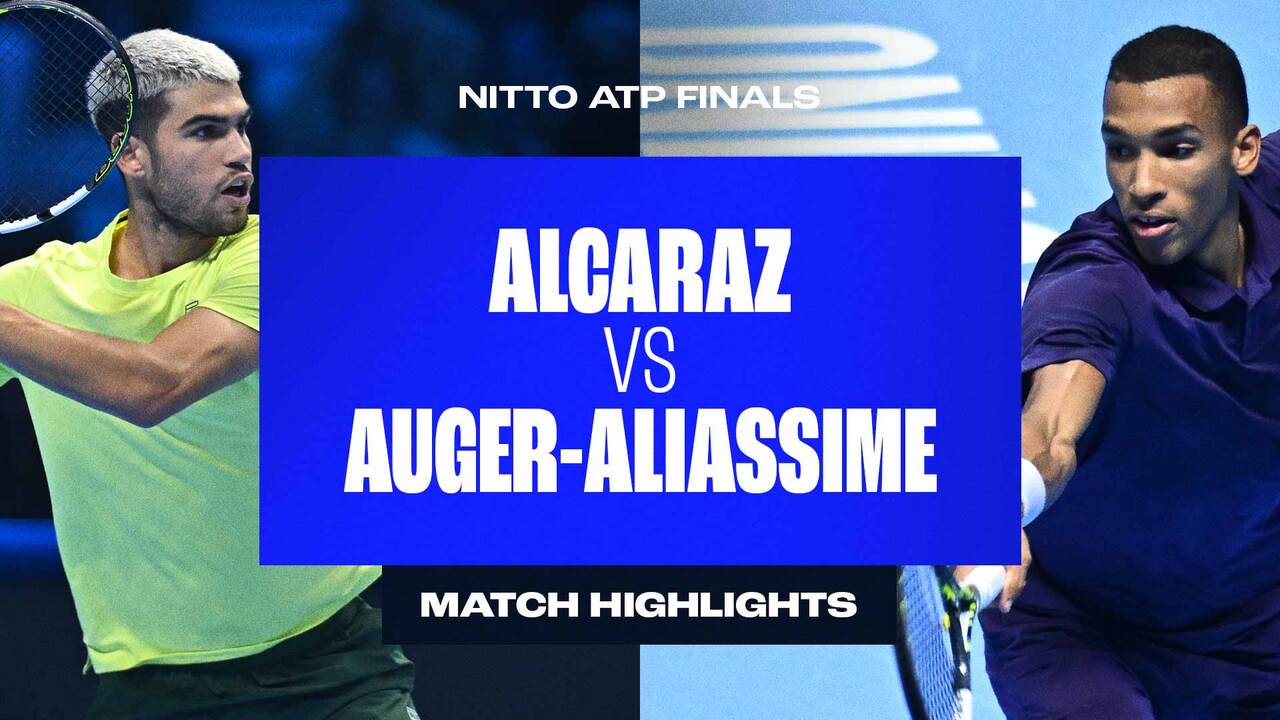 Highlights: Alcaraz sinks Auger-Aliassime in Nitto ATP Finals SFs