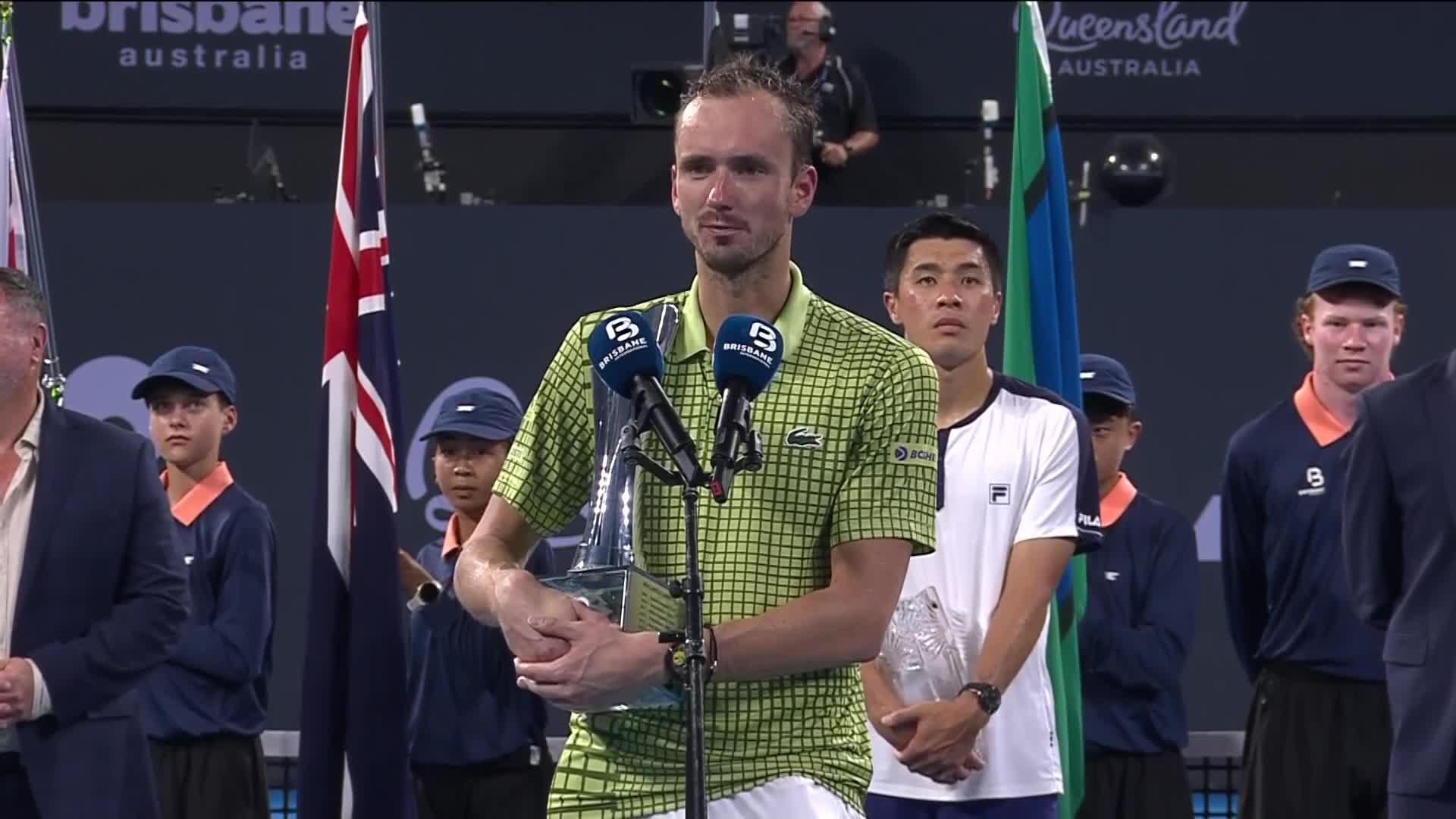 Medvedev dedicates Brisbane title to his youngest daughter