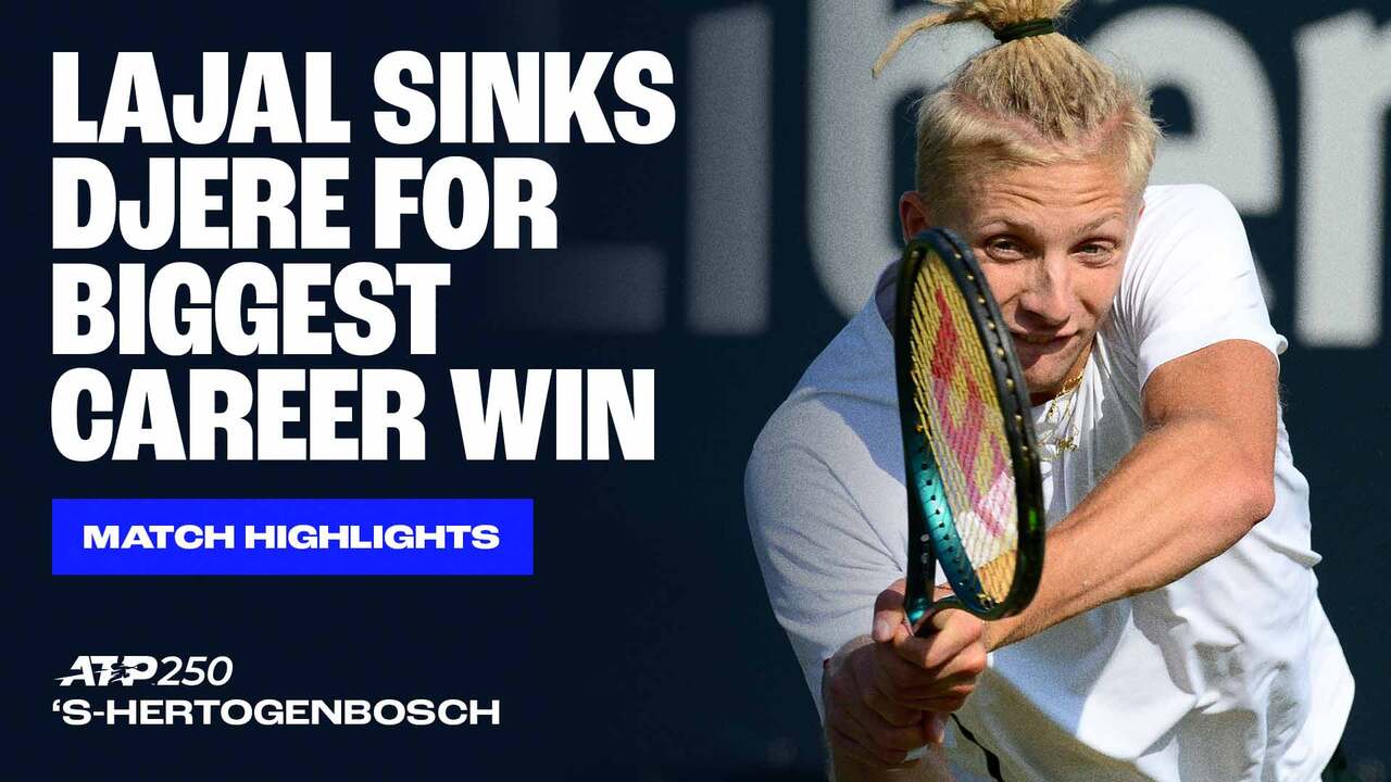 Watch Mark Lajal defeat Laslo Djere at the Libema Open on Wednesday and notch his second tour-level win.