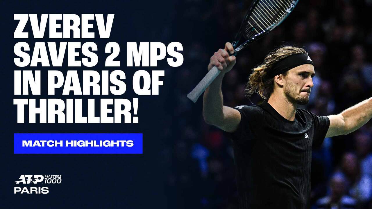 Highlights: Zverev saves 2 MPs to outlast Medvedev in Paris 2025 QF thriller!