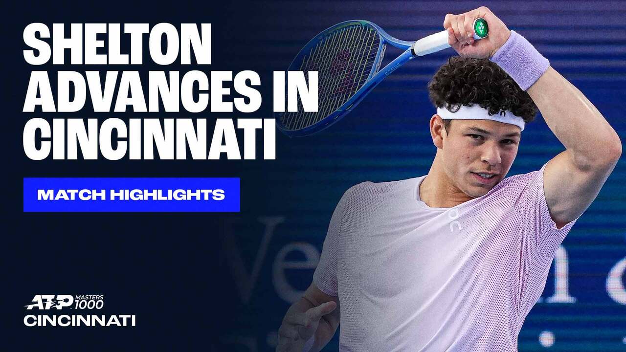 Highlights: Shelton into R3 after Ugo Carabelli retires in Cincinnati