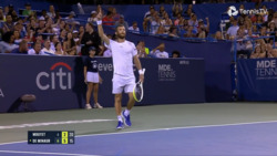 Hot Shot: Moutet the entertainer sends de Minaur's smash back in style in Washington