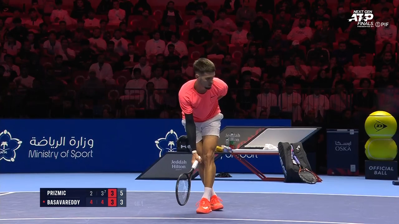 Hot Shot: Prizmic strikes a pose after deadly dropper at Next Gen ATP Finals 2025