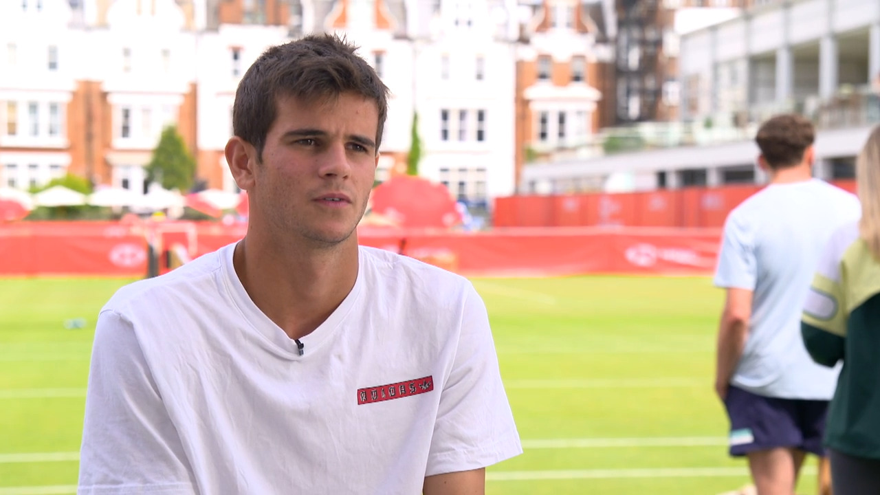 Jodar discusses his relationship with grass at Queen's Club 2026