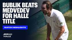 Highlights: Bublik finally beats Medvedev to win Halle title