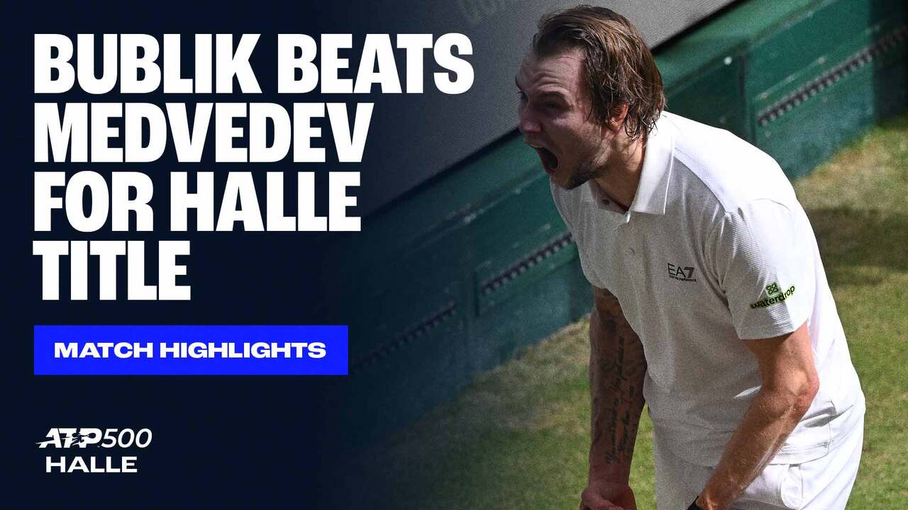Highlights: Bublik finally beats Medvedev to win Halle title