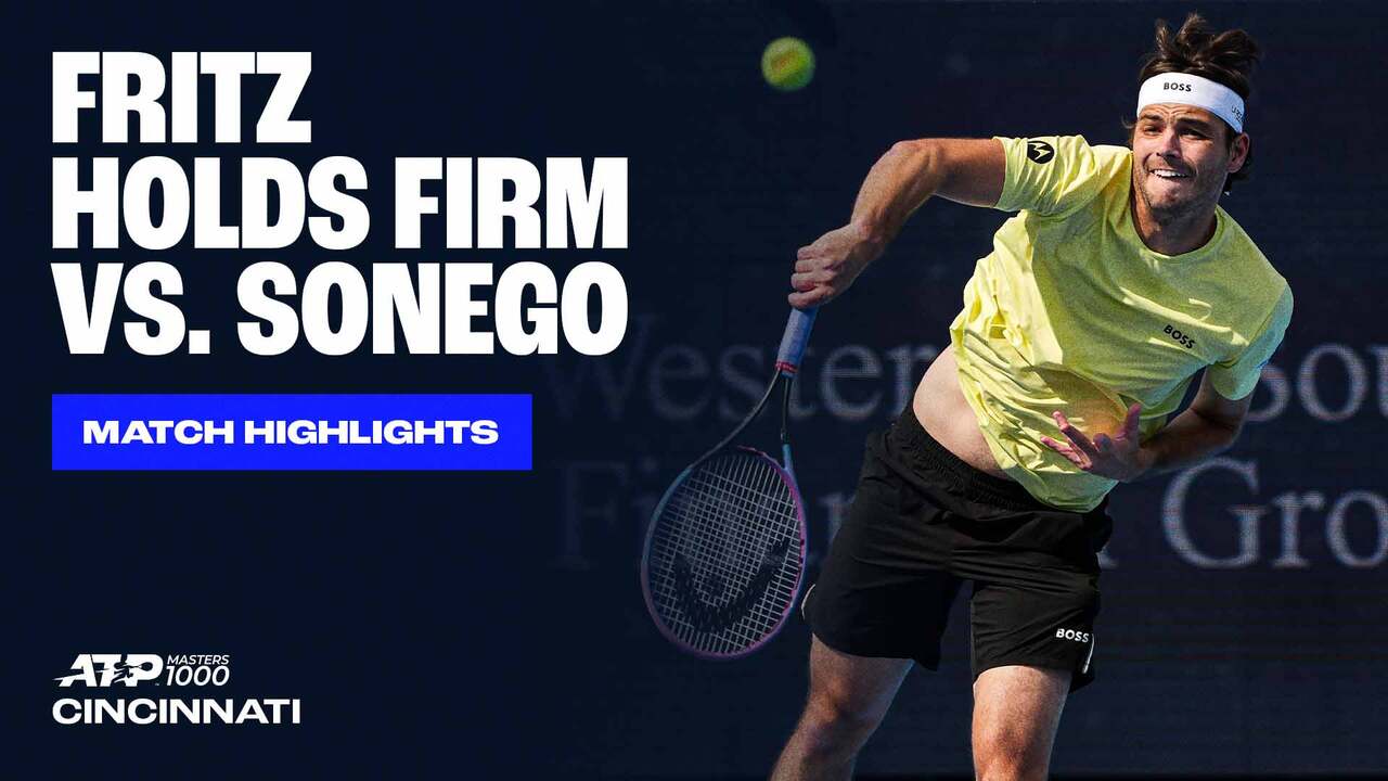 Watch Taylor Fritz defeat Lorenzo Sonego in the third round at the Cincinnati Open on Monday and become the only player to reach 4R at all four ATP Masters 1000 hard-court events this year. Watch live & on-demand at tennistv.com.