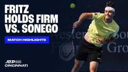 Highlights: Fritz downs Sonego, advances to R4 in Cincinnati