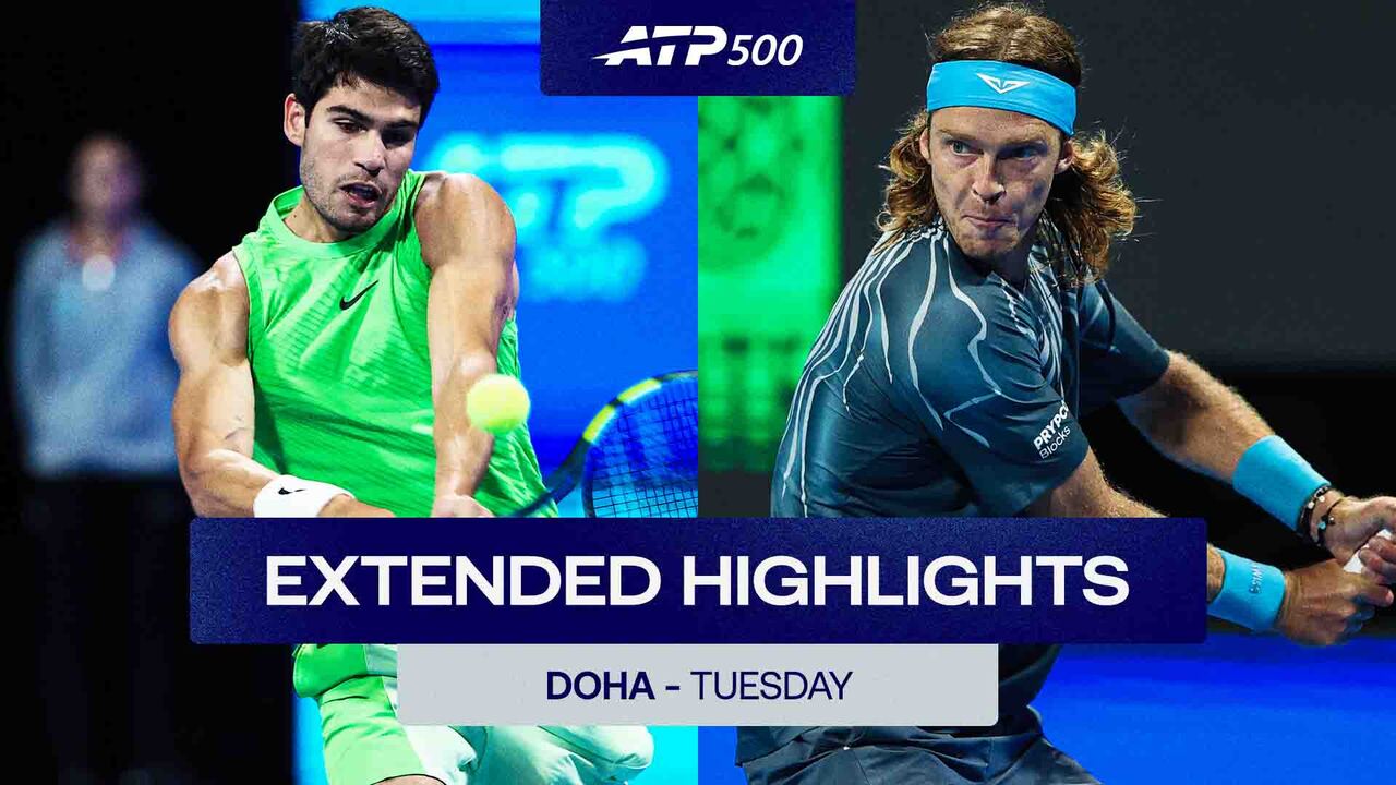 Extended Highlights: Top seed Alcaraz, defending champ Rublev launch Doha bids
