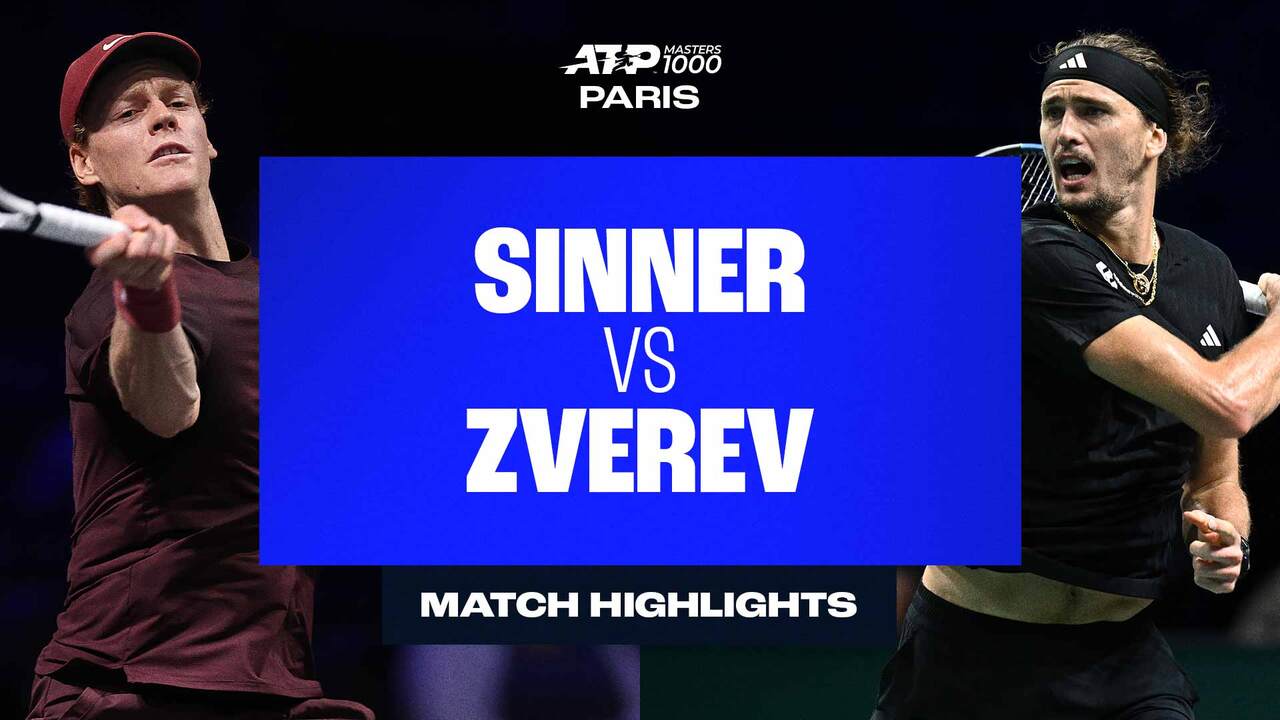 Highlights: Sinner defeats ailing Zverev, advances to Paris 2025 final