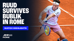 Highlights: Ruud defeats Bublik in Rome