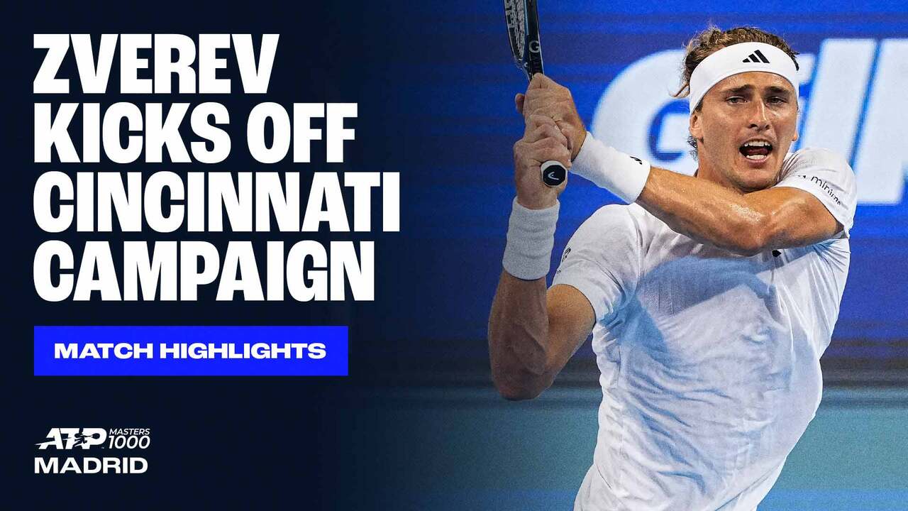 Highlights: Zverev rolls past #NextGenATP American Basavareddy in Cincinnati