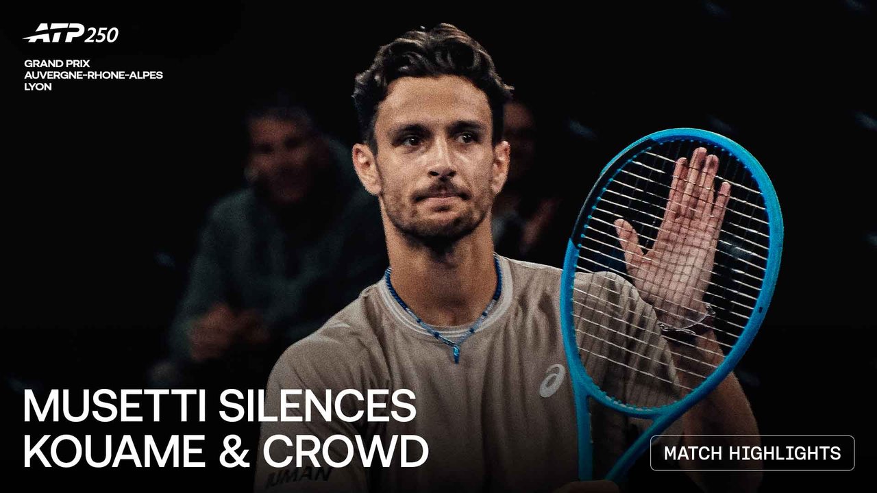 Highlights: Musetti gets past #NextGenATP Kouame in Lyon 2026 R2